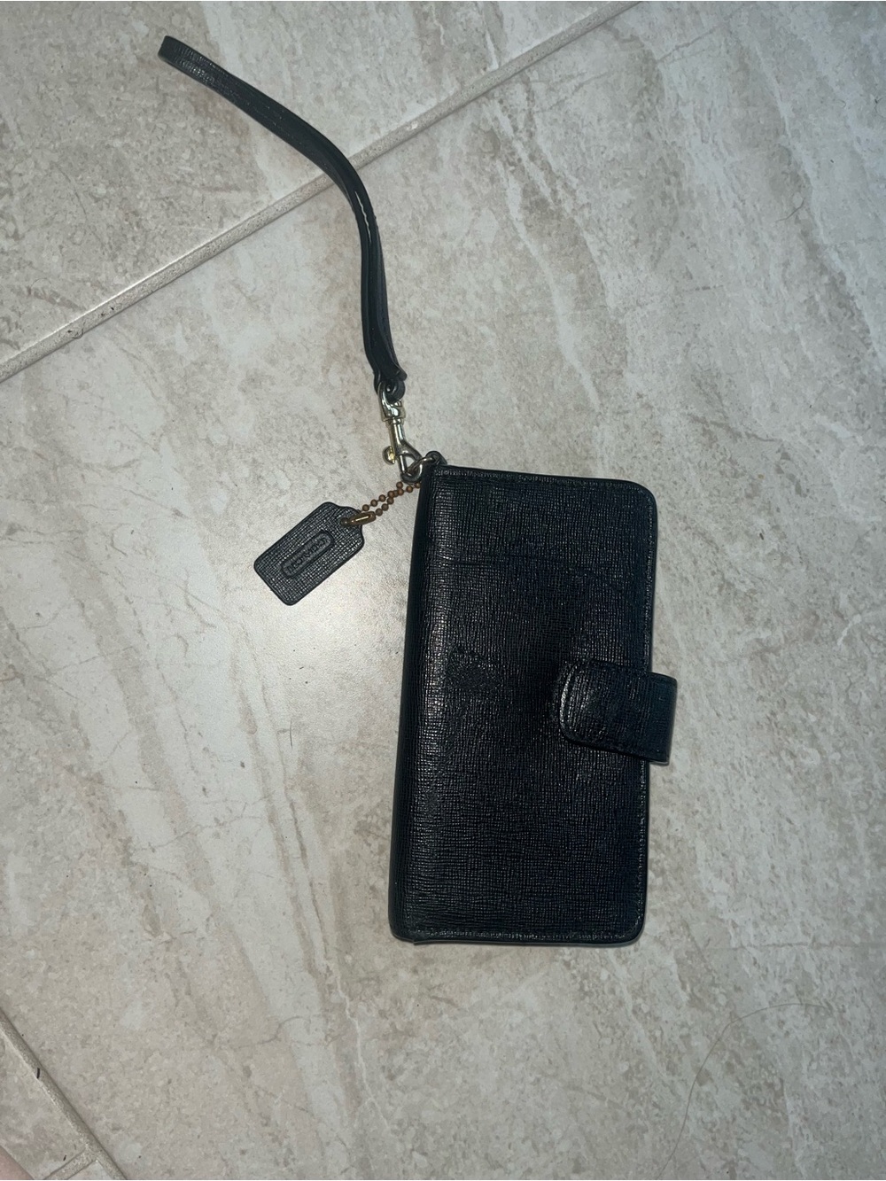 Coach Black Wristlet Wallet with Detachable Strap